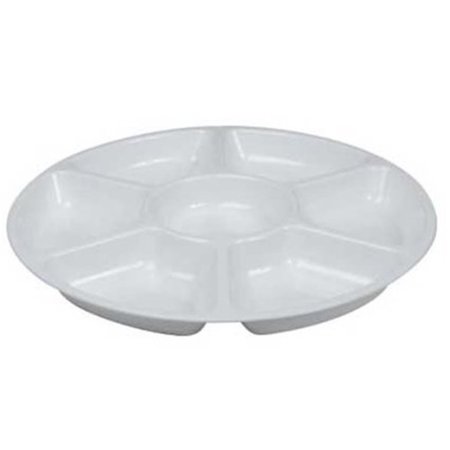 FINELINE SETTINGS White Medium 7-Compartment Serving Tray 3510-WH